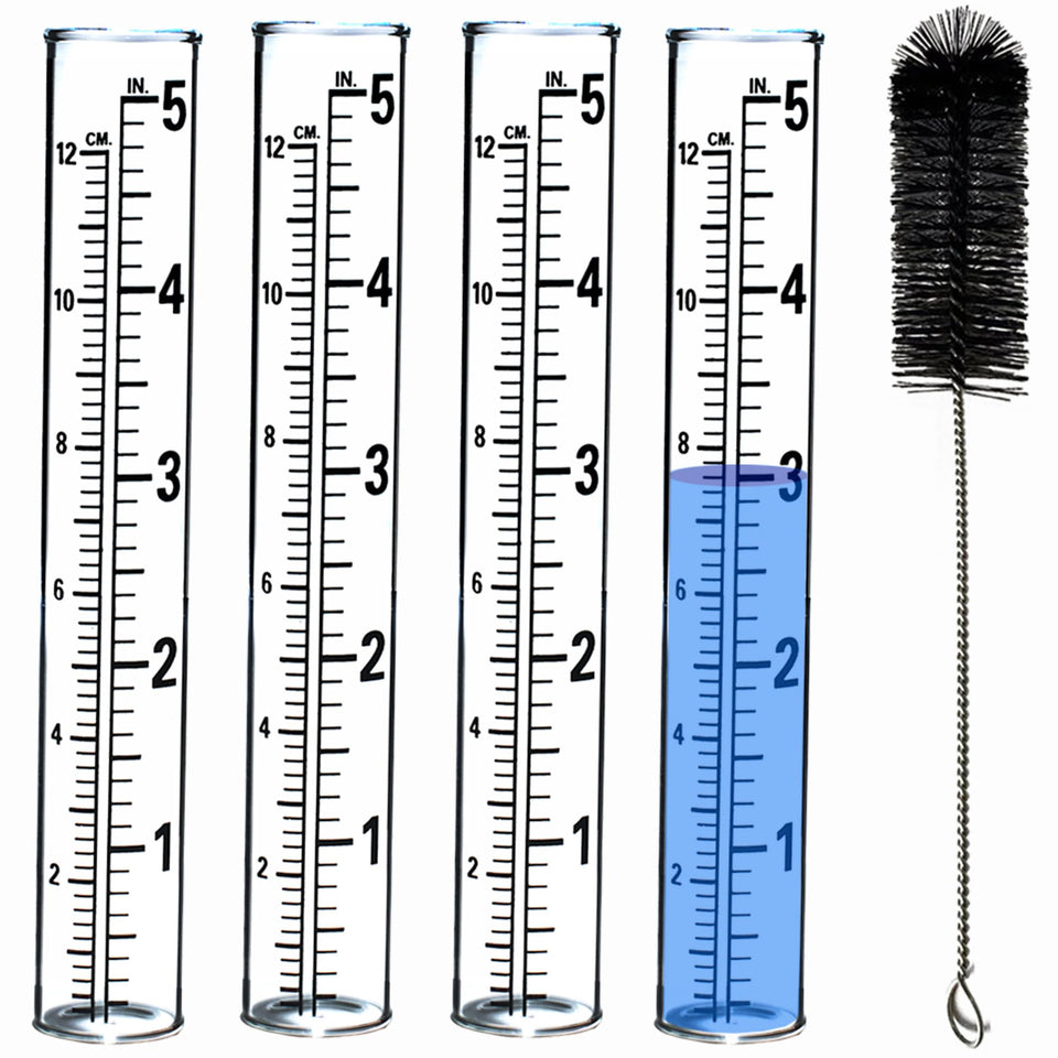 YZDTECH rain gauge replacement tube 5-inch, durable outdoor reading.