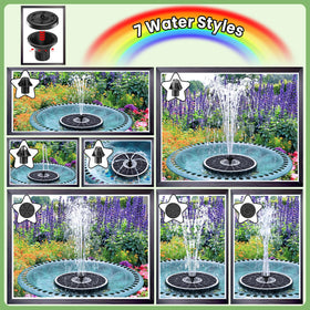 Yzert seven-nozzle configuration creates varied water patterns to attract birds.