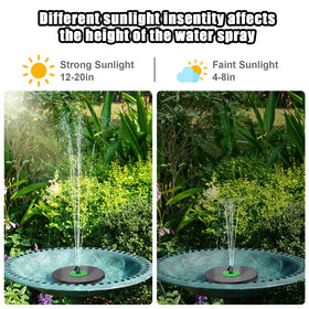 Yzert test in direct sun to ensure best spray height.