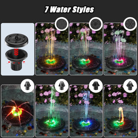 Yzert glass-panel fountain provides high light conversion and easy cleaning.
