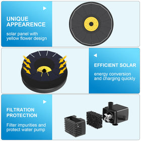 Integrated filtration helps collect debris for clearer water.