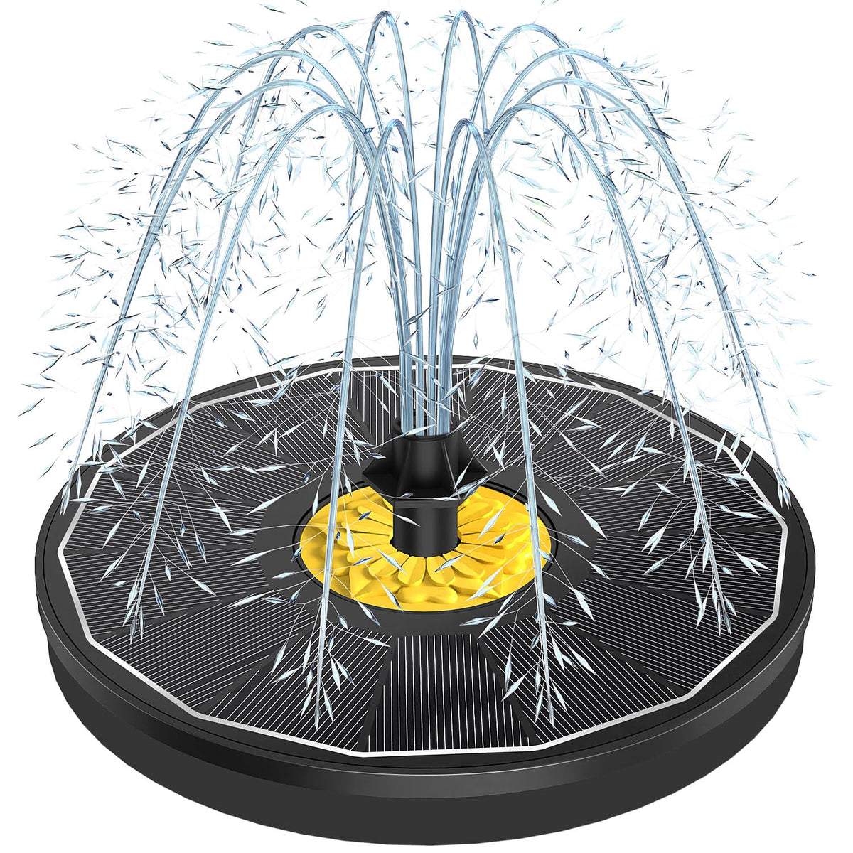 Yzert solar bird bath fountain with glass panel for stable water flow and long-lasting performance.