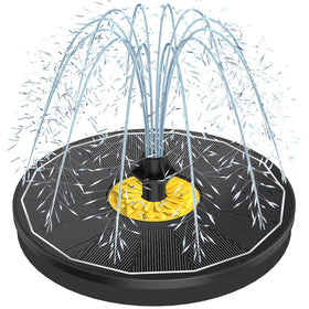 Yzert solar bird bath fountain with glass panel for stable water flow and long-lasting performance.