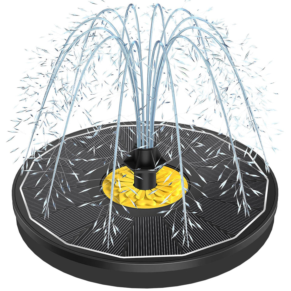 Yzert solar bird bath fountain with glass panel for stable water flow and long-lasting performance.