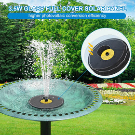 Yzert fountain nozzle set enables customizable sprays for garden displays.