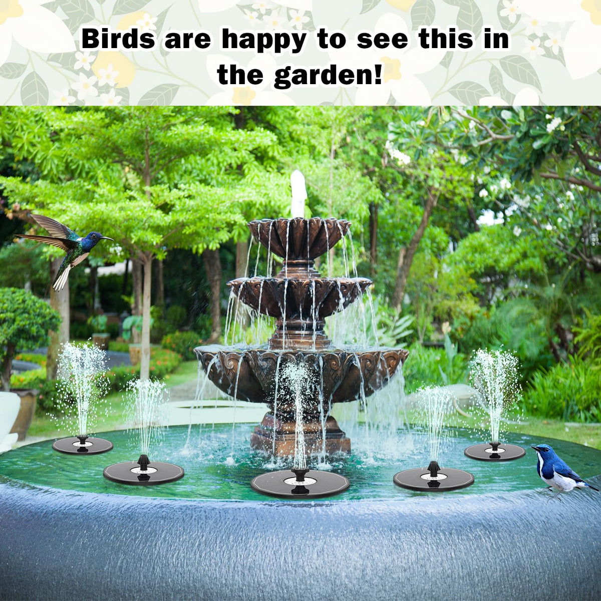Yzert 7-nozzle kit offers versatile spray patterns for bird baths.