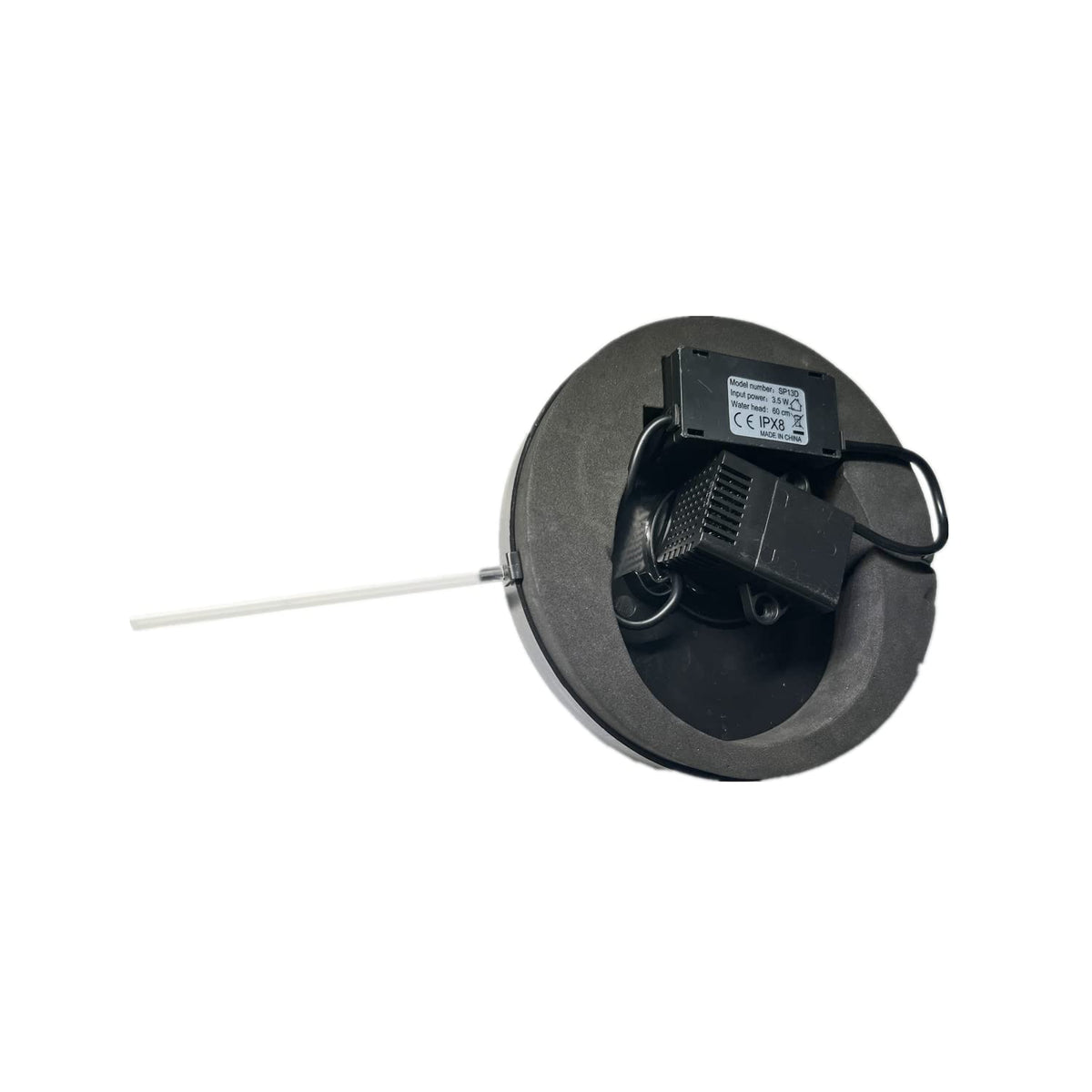 Yzert Solar Fountain Accessory showing fixer rods and filter cottons for quick, tidy assembly.