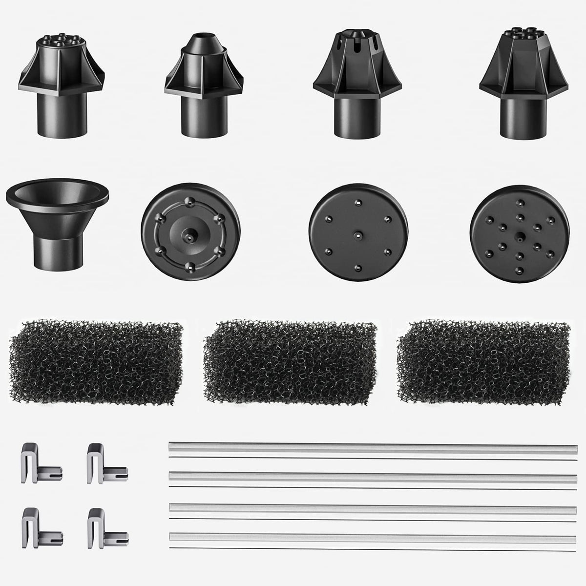 Yzert Solar Fountain Accessory with narrow eight-nozzle design for compact water displays.