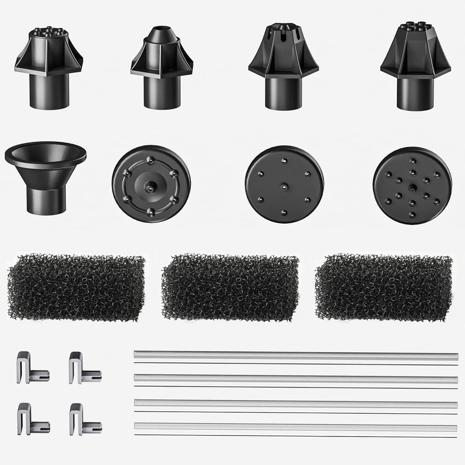 Yzert Solar Fountain Accessory with narrow eight-nozzle design for compact water displays.