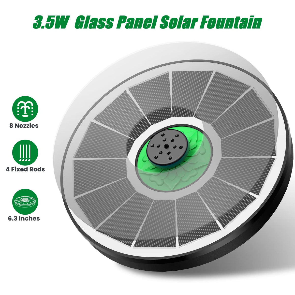 Yzert fountain anti-clogging system keeps water flow steady in sunny outdoor settings.