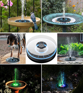 Yzert solar fountain anti-drift design keeps the fountain steady in outdoor settings