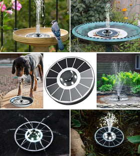 Yzert solar fountain anti-drift design keeps spray within the target area