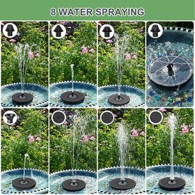 Yzert Solar Fountain black body blends with outdoor decor and weather-ready durability.