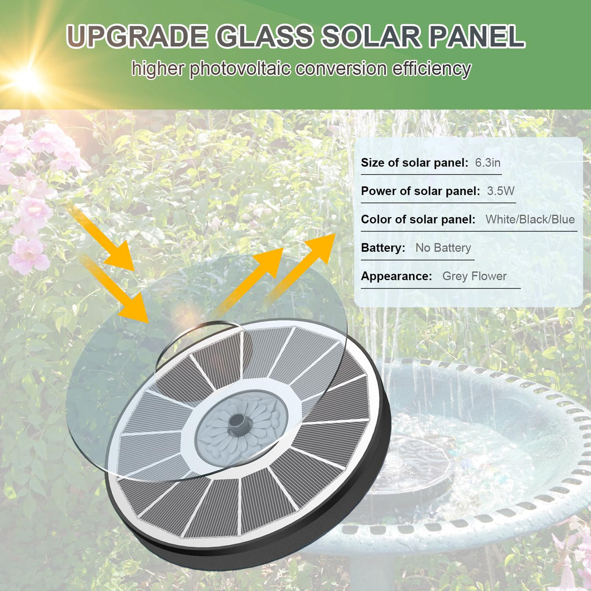 Yzert blooming flower design adds garden elegance and attracts birds.