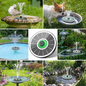 Yzert solar fountain box includes rods, nozzles, and filters for quick setup.