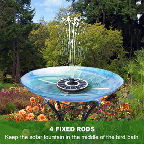 Yzert anti-drift design keeps the fountain stable on birdbaths or patios
