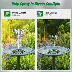 Yzert solar fountain with four fixed rods enhances stability during outdoor use.