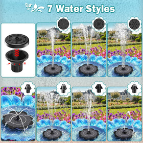 Yzert fountain features four fixer rods for centered spray in a 20-inch bath