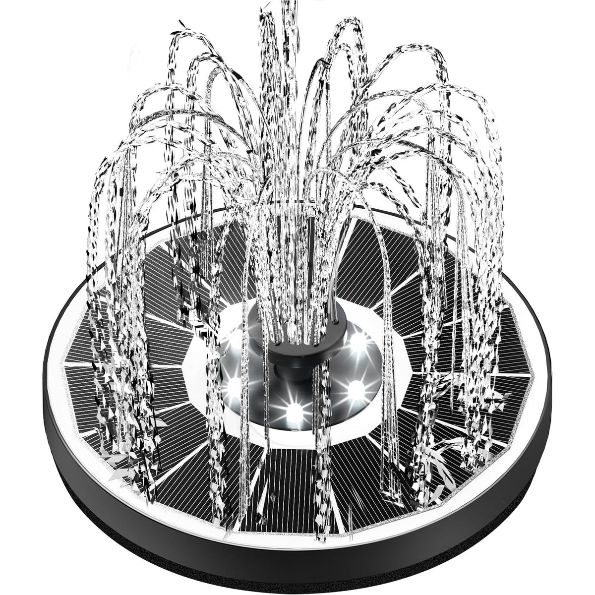 Yzert solar fountain glass panel offers high clarity for efficient pumping and easy cleaning