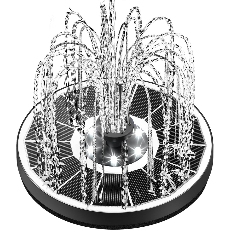 Yzert solar fountain glass panel offers high clarity for efficient pumping and easy cleaning
