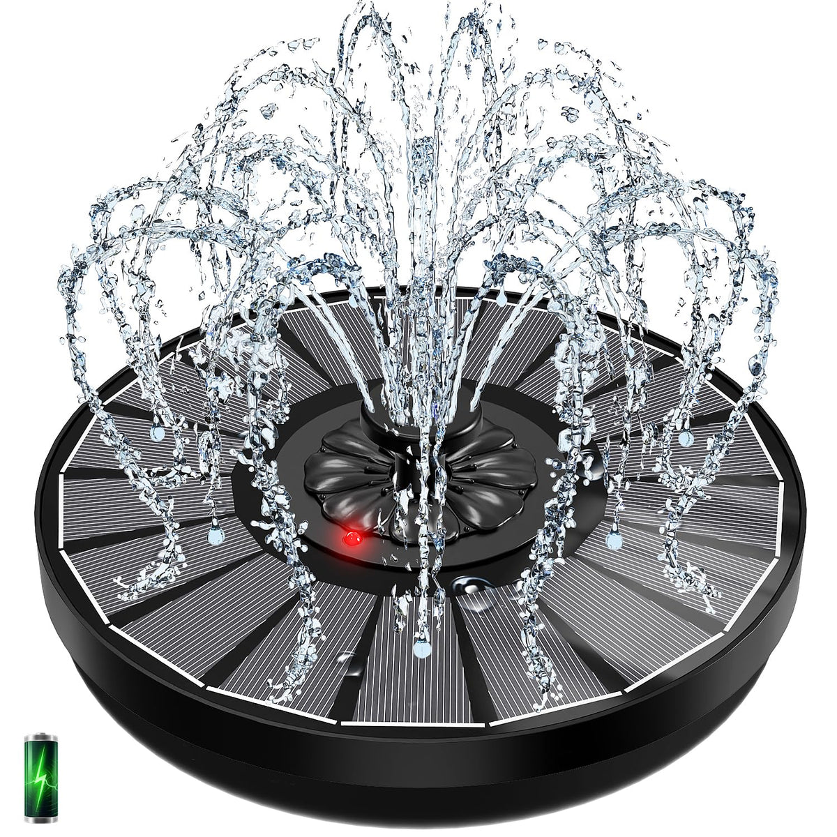 Yzert solar fountain indicator light shows power status for reliable outdoor operation