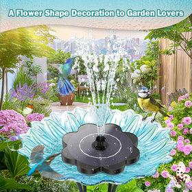 Yzert fountain showcasing seven-nozzle spray patterns for ponds and baths