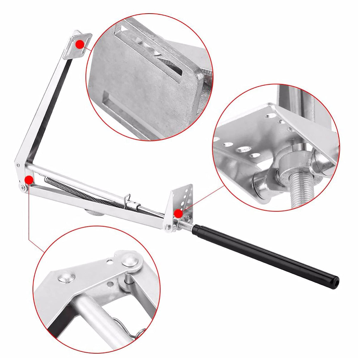 Yziixi vent opener installation with clamps demonstrates easy mounting on frames.