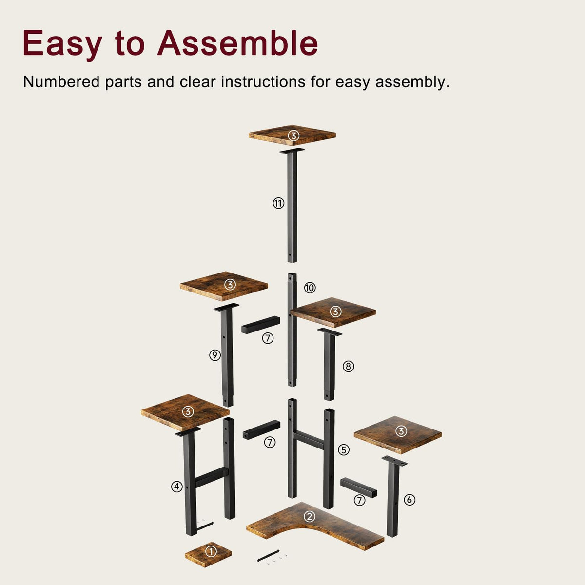Yzosvki corner plant stand doubles as a multipurpose shelf.