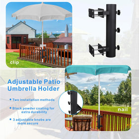 YZZHAJ outdoor mount for porches and railings, rust-proof and durable.