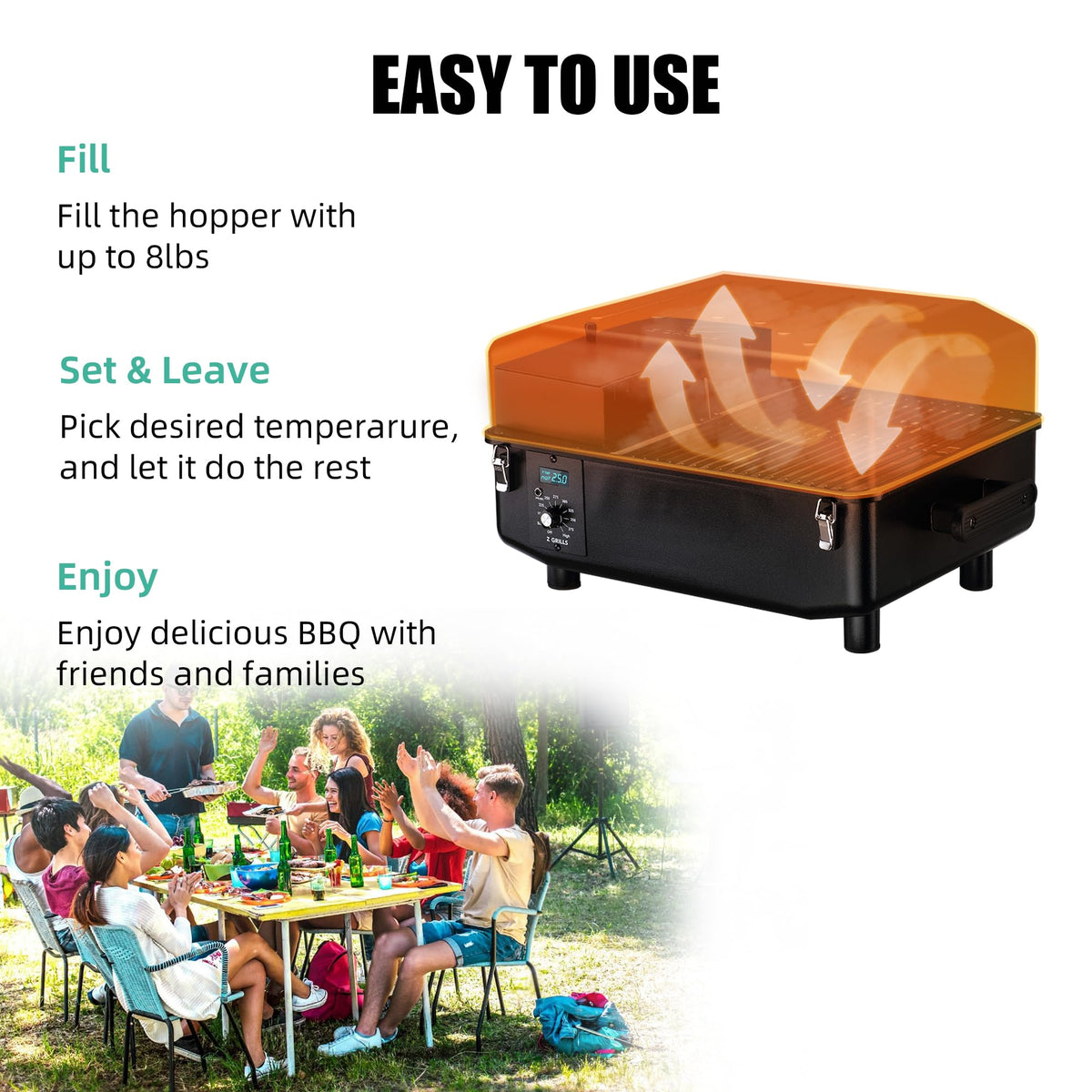 Z GRILLS 2026 200A 202 sq.in cooking space with compact design