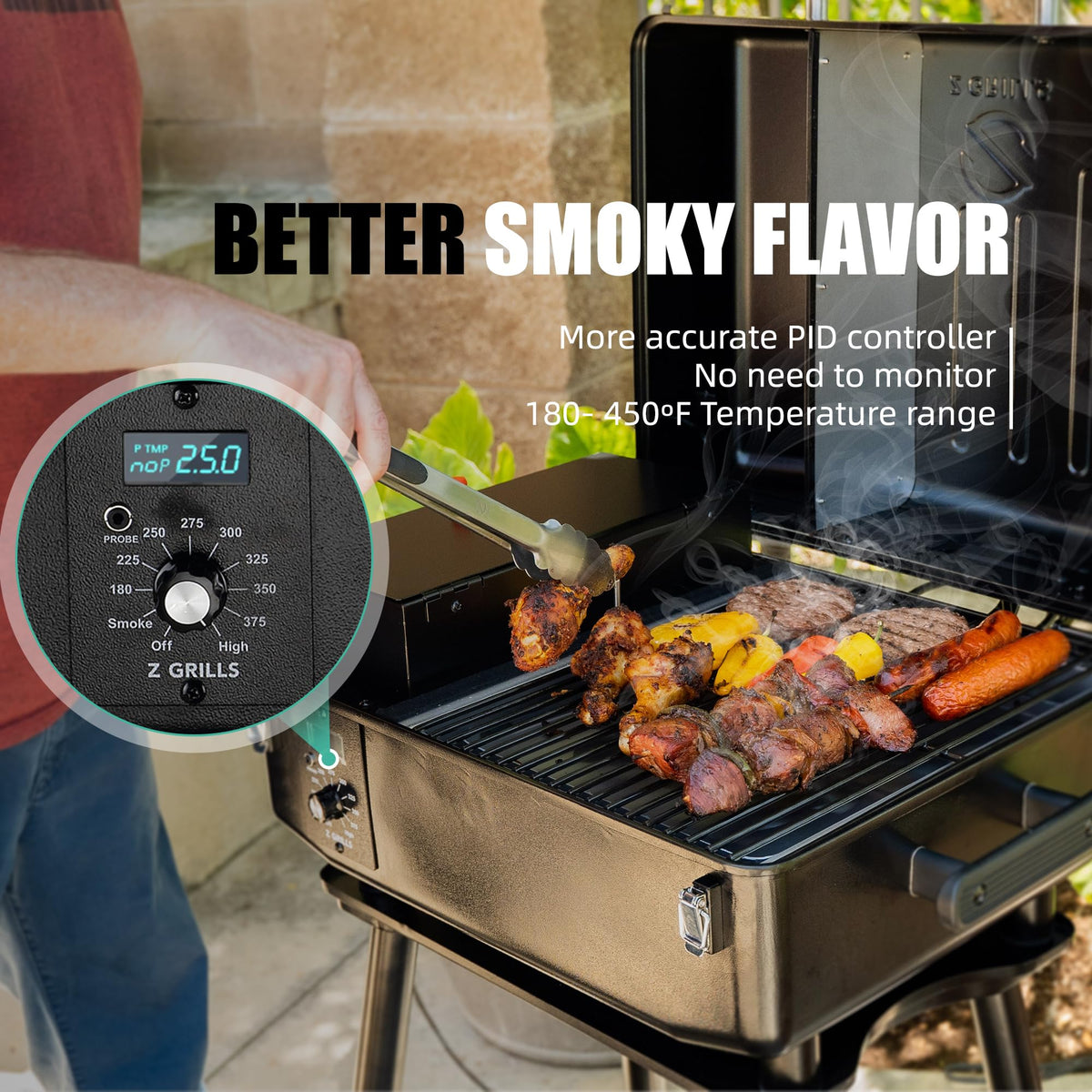 Z GRILLS 2026 200A hardwood pellets delivering rich smoke flavor