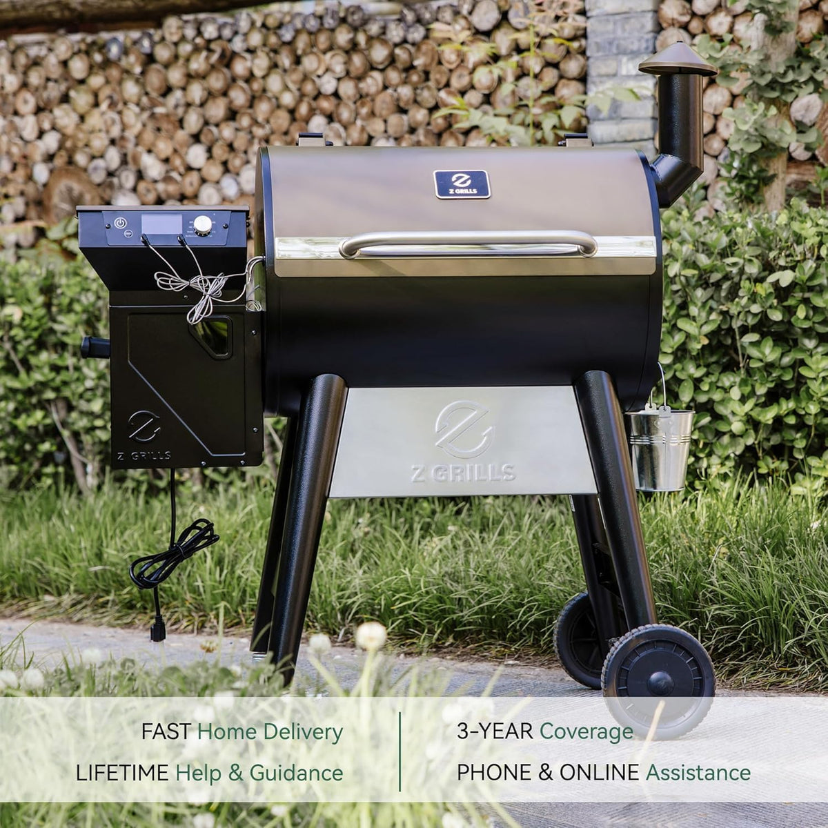 Z GRILLS rain cover protects the grill during outdoor use