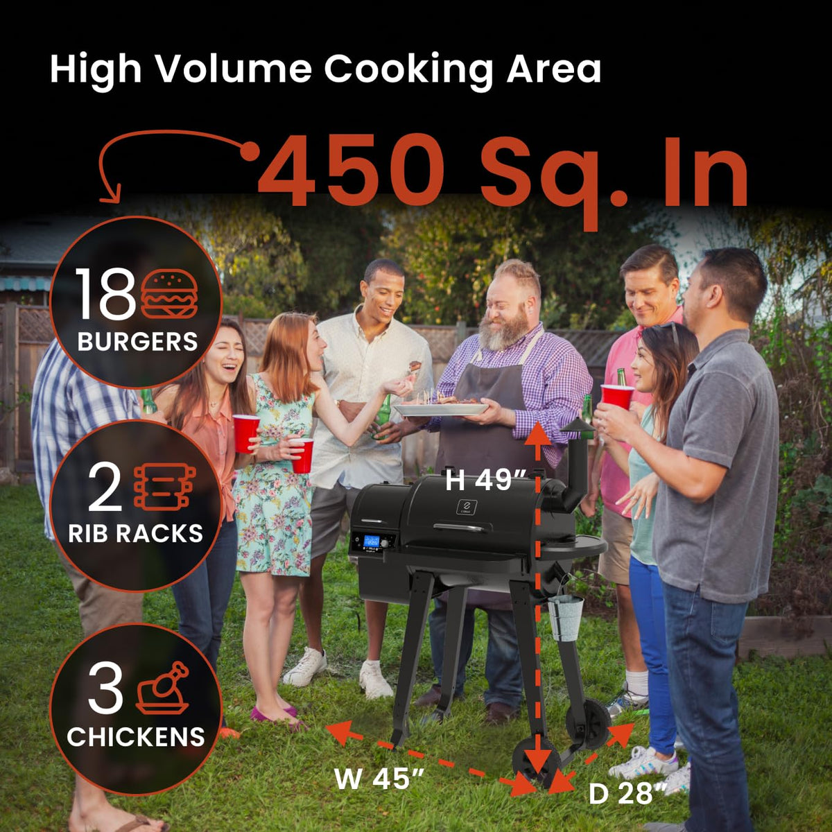 Pellet feed system on ZGRILLS ZPG-450A delivering wood-fired flavor