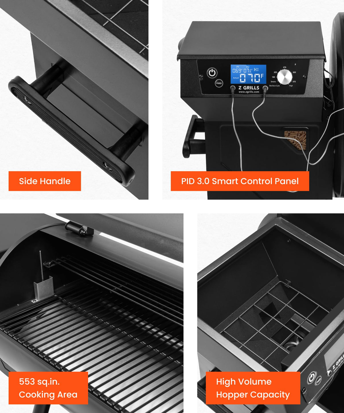 Z GRILLS ZPG-550B2 8-in-1 functions for versatile outdoor cooking