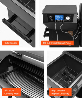 Z GRILLS ZPG-550B2 8-in-1 functions for versatile outdoor cooking