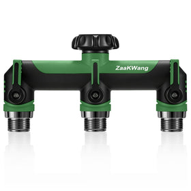 ZaakWang Garden Hose Splitter with rotating connector for flexible watering setups.