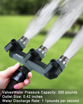 ZaakWang high-flow orifice delivers strong water flow from each outlet.