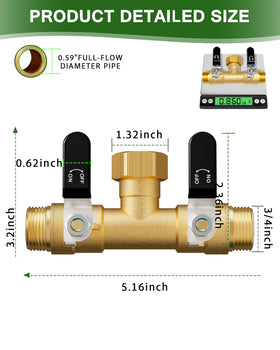 ZaakWang hose-splitter-ball-valve-0-59-inch-outlet highlights full-flow performance for efficient watering.