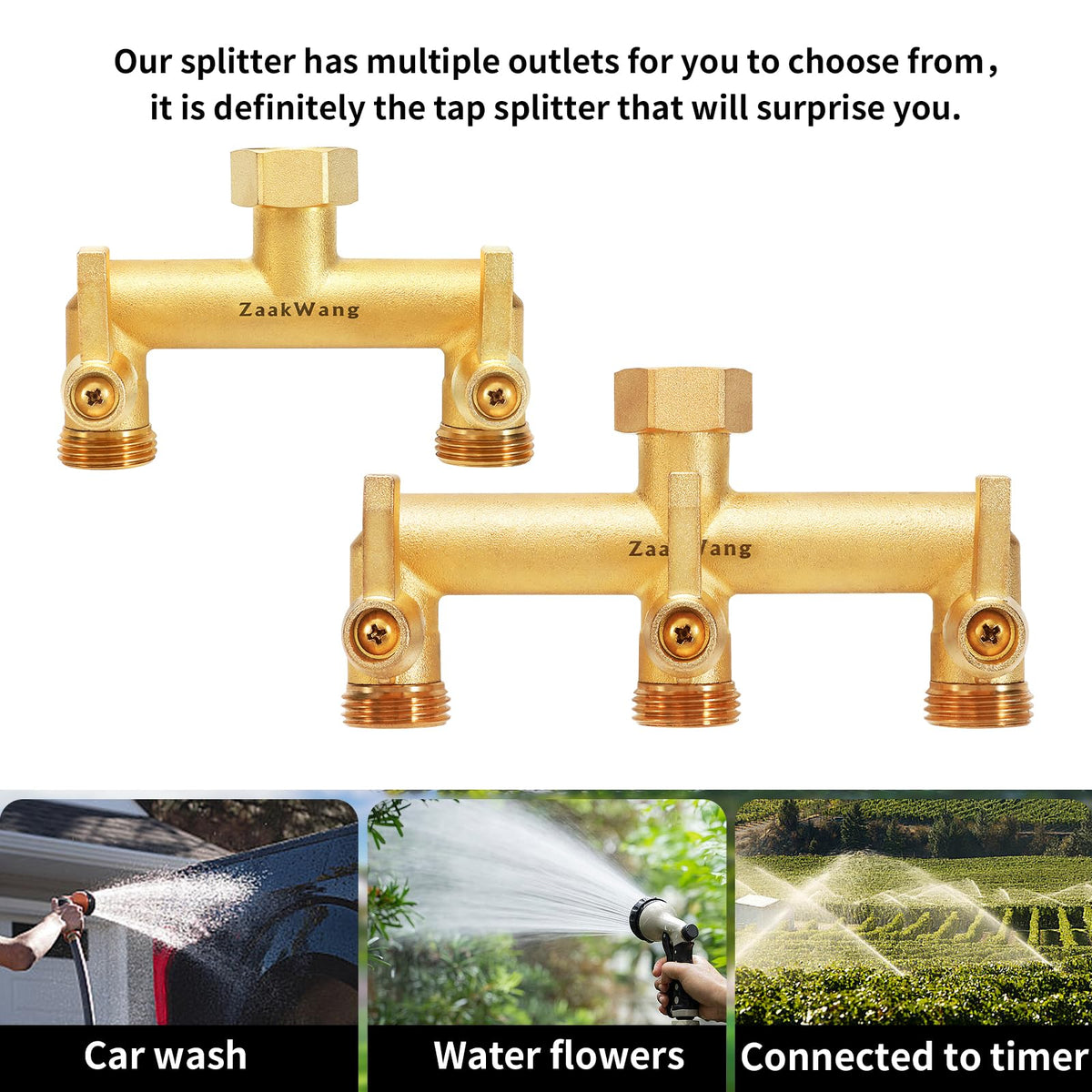 ZaakWang versatile splitter for gardens, cars, and patios