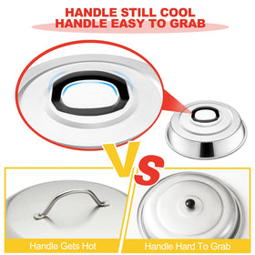 Zacfton heat-resistant handle dome ensures safe handling during cooking.