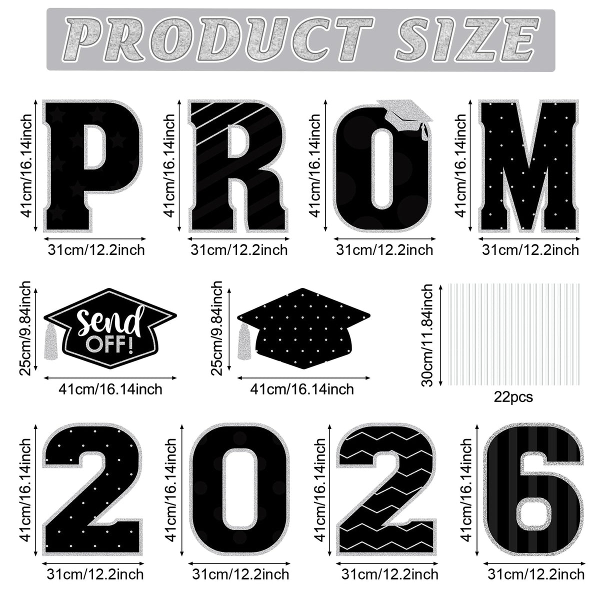 Zachely yard sign with 2-0-2-4 digits and a graduation cap for prom setup