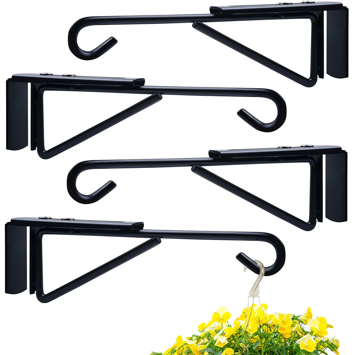Zacool 4Pack adjustable fence hook close-up shows versatile hanging capacity.