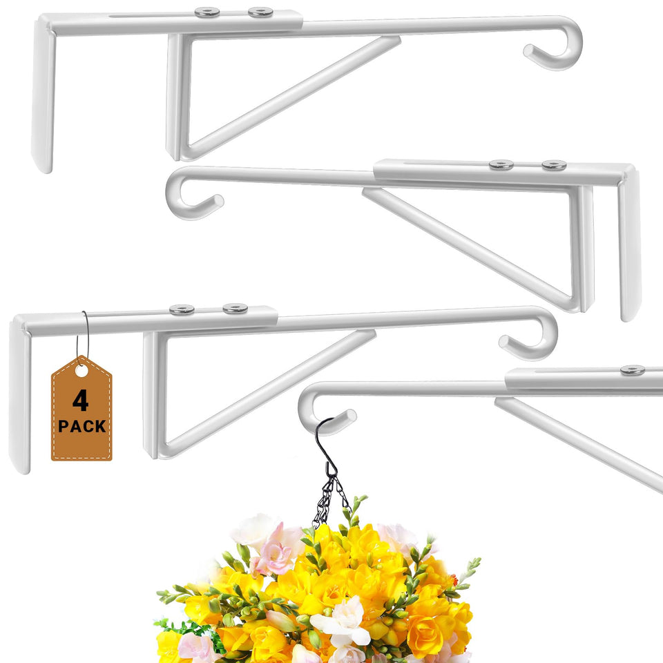 Zacool adjustable fence hook extended out supports large planters up to 18 inches