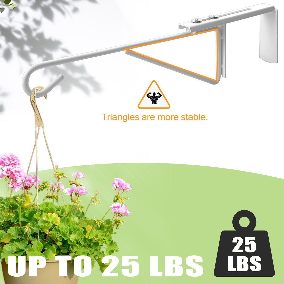 Zacool heavy-duty fence hanger for wind chimes and outdoor lights.