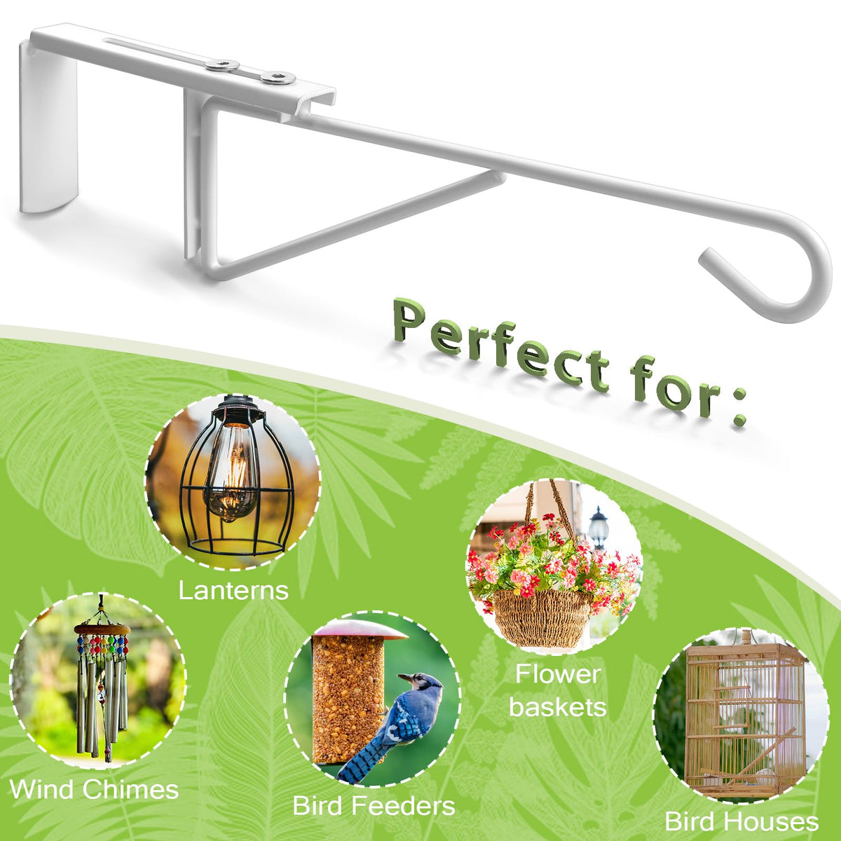 Zacool rust-proof powder-coated fence hooks resist outdoor weather.