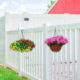 Zacool fence hooks with 25-pound capacity ready for bird feeders and heavier decor
