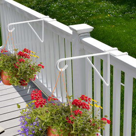 Zacool heavy-duty steel fence hook with rust-resistant white finish for outdoor use