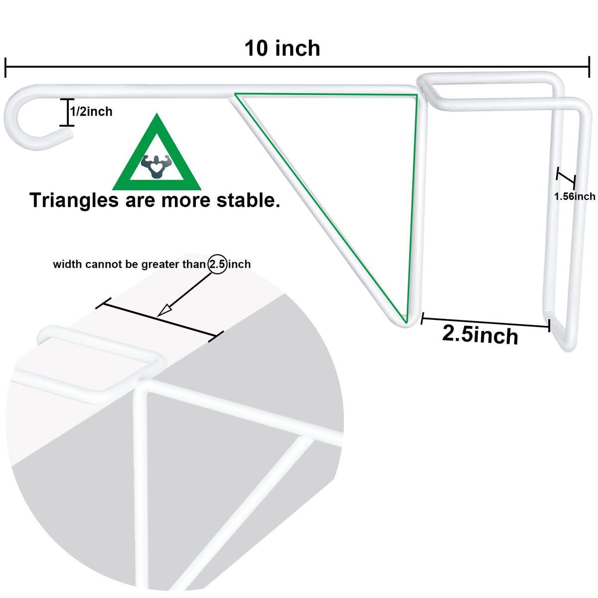 Zacool white fence hooks installation without drilling on a wooden fence