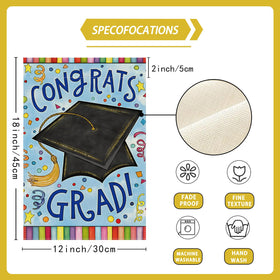 ZAEW Congrats Grad flag yard decor for celebrations and events.