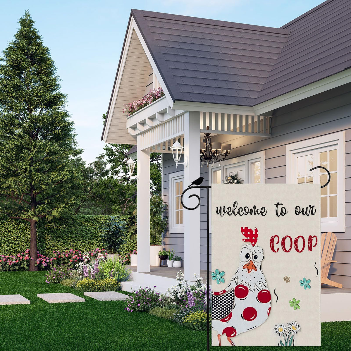 ZAEW garden flag with HD pattern design for crisp outdoor visuals.